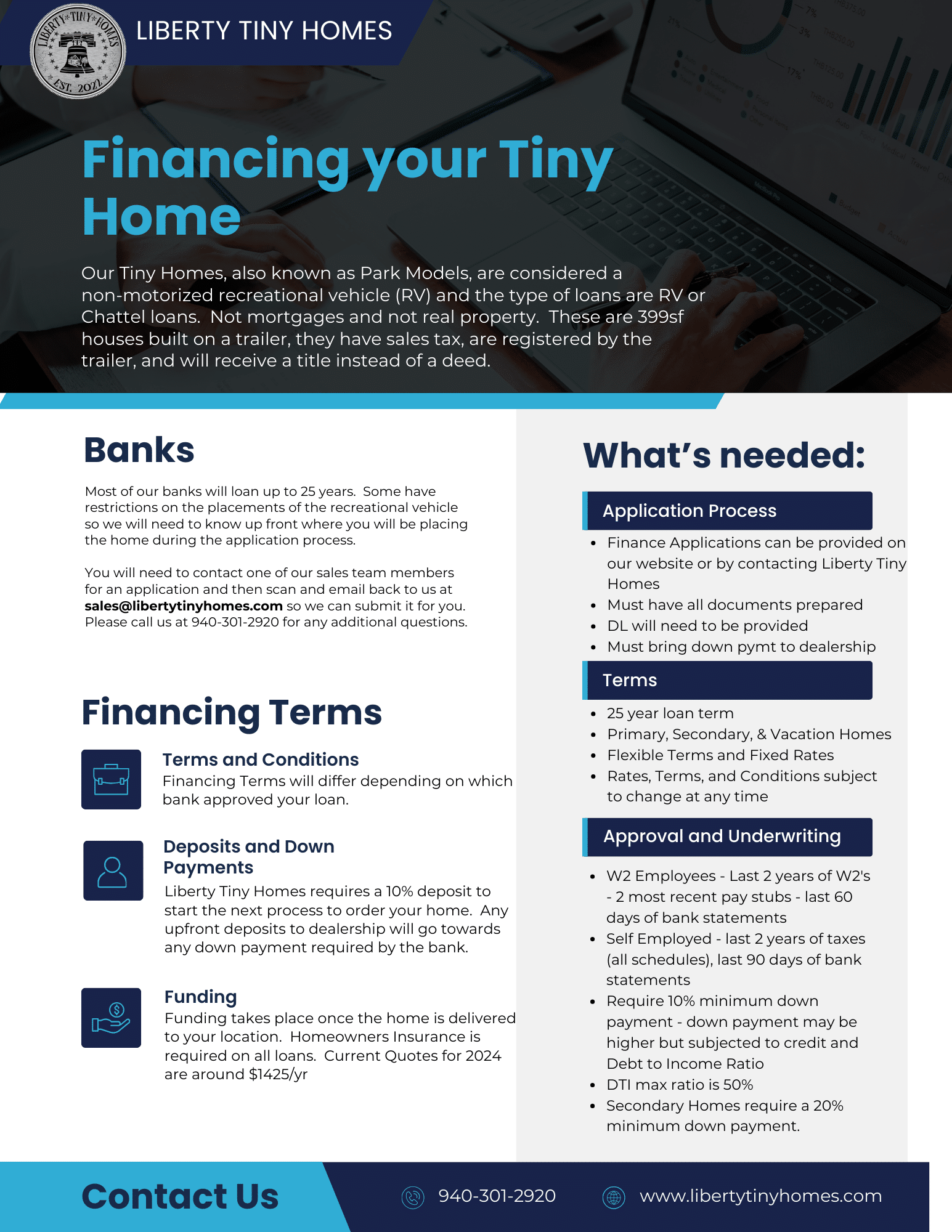 Financing - Liberty Tiny Homes